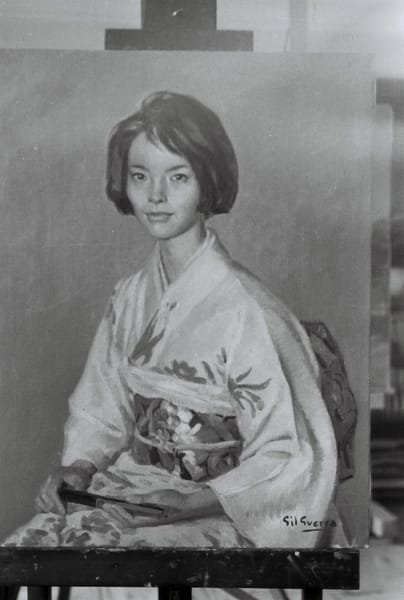 Retrato de mujer japonesa