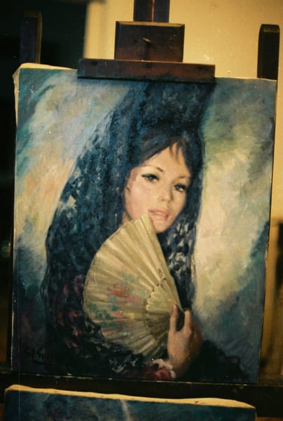 Mantilla y abanico