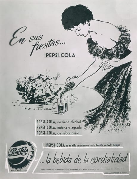 Pepsi-Cola — En sus fiestas, la bebida de la cordialidad
