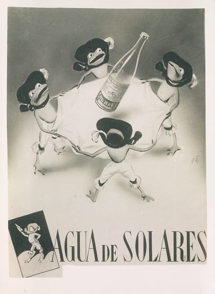 Agua de Solares — Cuatro ranas bailando en corro alrededor de la botella