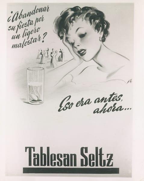 Tablesan Seltz — ¿Abandonar su fiesta por un ligero malestar?