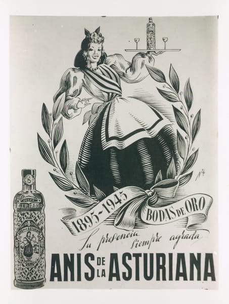 Anís de la Asturiana — Bodas de Oro 1895–1945