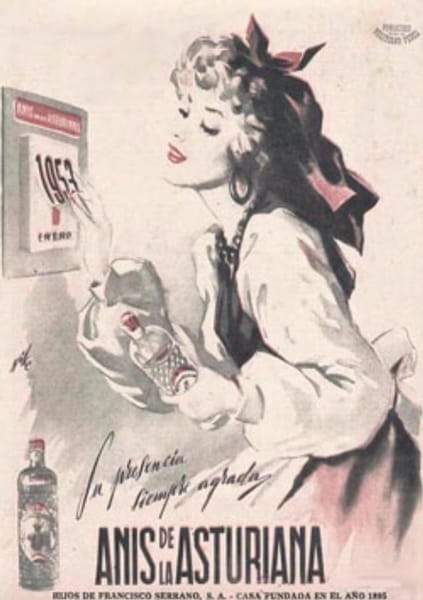 Anís de la Asturiana — Año nuevo 1953